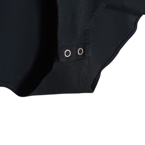 Wild Fable Ribbed Black Bodysuit Size XS Snap Buttons Closure Pullover - Picture 11 of 13